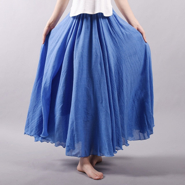 Linen Cotton Long Skirts