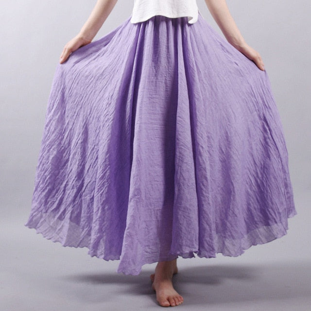 Linen Cotton Long Skirts