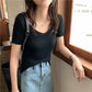 AOSSVIAO 2026 V-neck Solid Thin Summer Pullover Women Sweater Female Knitted Ribbed Sweater Slim Short Sleeve Bodycon Sweater