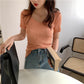 AOSSVIAO 2026 V-neck Solid Thin Summer Pullover Women Sweater Female Knitted Ribbed Sweater Slim Short Sleeve Bodycon Sweater