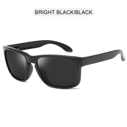 Classic Fashion Square Polarized Sunglasses Men Vintage Plastic Male Sun Glasses Women Stylish Black Outdoor Sports Shades UV400