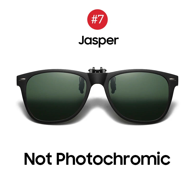 VIVIBEE Men Photochromic Polarized Lens Flip Up Clip on Sunglasses Women Driving Sun Glasses with Clips 2026 Trending Product