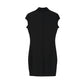 Kpop Black Hollow Out Mini Dress Women Elegant Turtleneck Short Sleeve High Waist Slim Dresses Lady Evening Club Fashion Robes