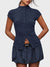 Women's fashionable knitted turtleneck top, slim and comfortable four-season short-sleeved cardigan, can be worn as a base layer