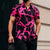 2026 New Men's Short-Sleeve Shirt, Stylish Color-Blocked Irregular Pattern Print Shirt, Outdoor Casual Hawaiian Shirt, XS-6XL