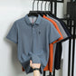 100% pure cotton men's breathable short sleeve T-shirt high-end luxury brand embroidered loose casual summer business polo shirt