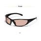 Y2K Silver Sunglasses Color Hollowed Out Future Sense Of Technology Hot Girls Net Red Sunglasses Women Sunglasses Trendy Men
