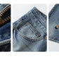 KSTUN 2026 Summer Wide Leg Jeans Men Baggy Pants Loose Fit Ripped Jeans Distressed Washed Vintage Frayed Light Blue Man Trousers