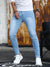 2025 Spring New Mens Slim Fit Classic Skinny Jeans Casual Street Style Casual Mens Skinny Jeans Male Slim Fit Pencil Denim Blue