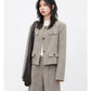 CHIC VEN Fashion Women Woolen Short Coat New Slim Ladies Jacket Female High Waist Middle Pants Sets Spring Autumn 2026