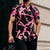 2026 New Men's Short-Sleeve Shirt, Stylish Color-Blocked Irregular Pattern Print Shirt, Outdoor Casual Hawaiian Shirt, XS-6XL