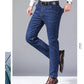 New Men Light Luxury Stretch Slim Fit Pants Comfortable Soft Business Fashion Straight Casual Denim Trousers Male Brand Clothing