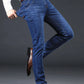 New Men Light Luxury Stretch Slim Fit Pants Comfortable Soft Business Fashion Straight Casual Denim Trousers Male Brand Clothing