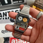 Retro Square Watches Men's Multifunctional Outdoor Sports Ultra-thin Steel Waterproof Alarm Clock Dual Display Electronic Watch