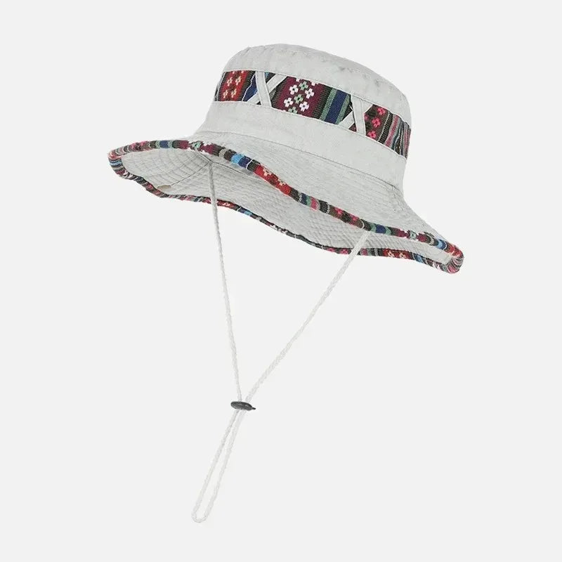 Summer New Bucket Hat For Men Fisherman Cap Fishing Outdoor Sunshade Big Brim Panama Hat Sunscreen Riding Hiking Suncreen Sunhat