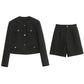CHIC VEN Fashion Women Woolen Short Coat New Slim Ladies Jacket Female High Waist Middle Pants Sets Spring Autumn 2026