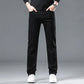 2025 New Winter Men Black Straight Stretch Denim Thick Velvet Pants Warm Jeans Casual Fleece Line Trousers Male Plus Size