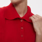 Wolfeel Summer New Polo Collar Hollow Knitted Short Sleeved Sweater Women's Bubble Sleeve T-shirt Female Simple Knitted Sweater