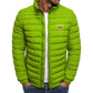 Men's lightweight warm jacket, casual horizontal stripes, high-quality jacket, 2026 fashionable jacket