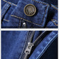 New Men Light Luxury Stretch Slim Fit Pants Comfortable Soft Business Fashion Straight Casual Denim Trousers Male Brand Clothing