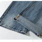 KSTUN 2026 Summer Wide Leg Jeans Men Baggy Pants Loose Fit Ripped Jeans Distressed Washed Vintage Frayed Light Blue Man Trousers