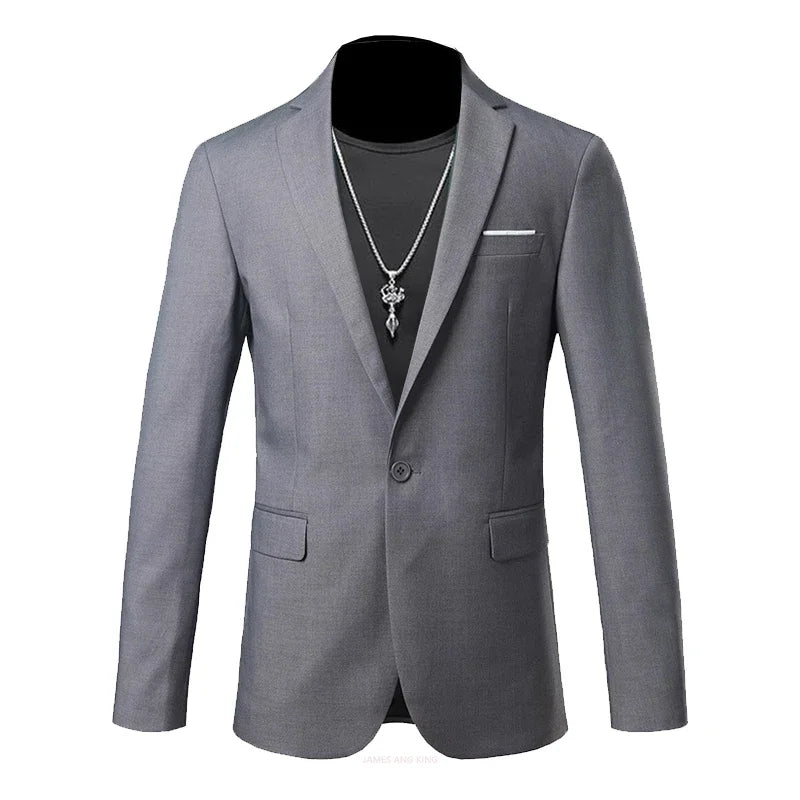 Boutique Fashion Solid Color High-end Brand Casual Business Men's Blazer Groom Wedding Gown Blazers for Men Suit Tops Jacke Coat