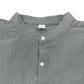 Men's Cotton Linen Long Sleeve Button Down Shirt European American Plus Size Henry Collar Casual Breathable Tops