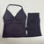 Impact Yoga Set Women Padded Halter Tank Top Scrunch Butt Lifting Gym Shorts Set Summer Sportswear Workout Clothes