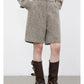 CHIC VEN Fashion Women Woolen Short Coat New Slim Ladies Jacket Female High Waist Middle Pants Sets Spring Autumn 2026