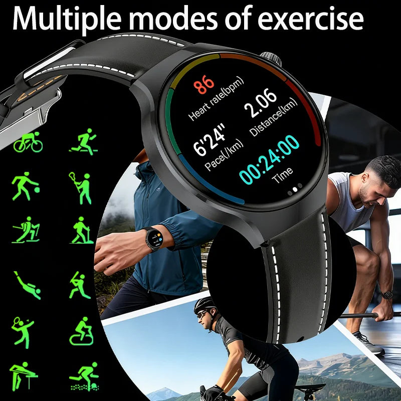 2026 New Outdoor Smart Watch 1.7-inch HD Screen, 100+T Sports Mode, Bluetooth Call Waterproof Smart Watch