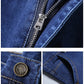 New Men Light Luxury Stretch Slim Fit Pants Comfortable Soft Business Fashion Straight Casual Denim Trousers Male Brand Clothing