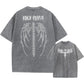 Tshirts Men Gym Vintage Heavyweight T Shirts Cotton Workout Acid Wash Baggy Tees Street Fashion Tops Unisex