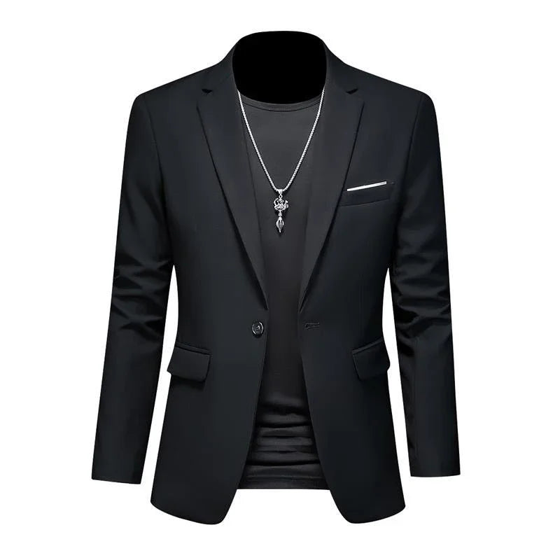 Boutique Fashion Solid Color High-end Brand Casual Business Men's Blazer Groom Wedding Gown Blazers for Men Suit Tops Jacke Coat