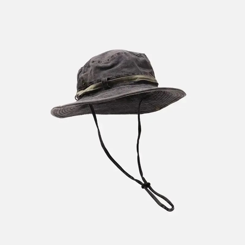 Summer New Bucket Hat For Men Fisherman Cap Fishing Outdoor Sunshade Big Brim Panama Hat Sunscreen Riding Hiking Suncreen Sunhat