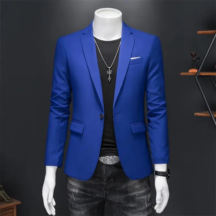 Boutique Fashion Solid Color High-end Brand Casual Business Men's Blazer Groom Wedding Gown Blazers for Men Suit Tops Jacke Coat
