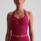 Solid Color Sports Tank Top Women Fitness Bra TightsCross Back Gym Clothe Underwear Yoga Vest High impact shockproof Chest Pad