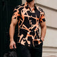 2026 New Men's Short-Sleeve Shirt, Stylish Color-Blocked Irregular Pattern Print Shirt, Outdoor Casual Hawaiian Shirt, XS-6XL