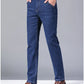 New Men Light Luxury Stretch Slim Fit Pants Comfortable Soft Business Fashion Straight Casual Denim Trousers Male Brand Clothing