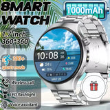 2026 New Outdoor Smart Watch 1.7-inch HD Screen, 100+T Sports Mode, Bluetooth Call Waterproof Smart Watch