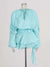 TWOTWINSTYLE Solid Blouse Mini Dresses For Women V Neck Long Sleeve Spliced Lace Up Sweet Style Dress Female Clothing Fashion