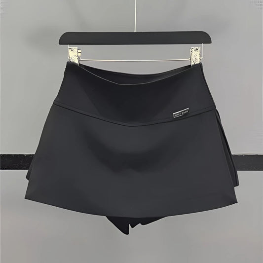 Skirt Pants Skirt Female Spring and Summer New High-waisted Thin A Word Skirts Pants Open Fork Package Hip Business Skirt