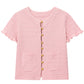 HXAO Crop Knit Cardigan For Women Summer Knitwear 2025 Women's Sweater Pink Off White O-Neck Short Sleeve Bolero Cardigan Woman