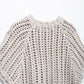 Hollow Out Knit Pullover Women Casual Round Neck Lace Up Bow Sweater Female Autumn Short Sleeves Solid Knitwears Lady