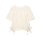 Hollow Out Knit Pullover Women Casual Round Neck Lace Up Bow Sweater Female Autumn Short Sleeves Solid Knitwears Lady