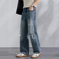 KSTUN 2026 Summer Distressed Jeans For Men Wide-leg Ripped Baggy Pants Loose Straight Vintage Streetwear Hip hop Motocycle Jeans