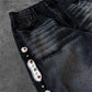 Gothic Diamond Punk Hip Hop Men's Slim Jeans Damaged Destroyed Hole Baggy Denim Long Trouser Pants Y2k Streetwear Ripped Jeans