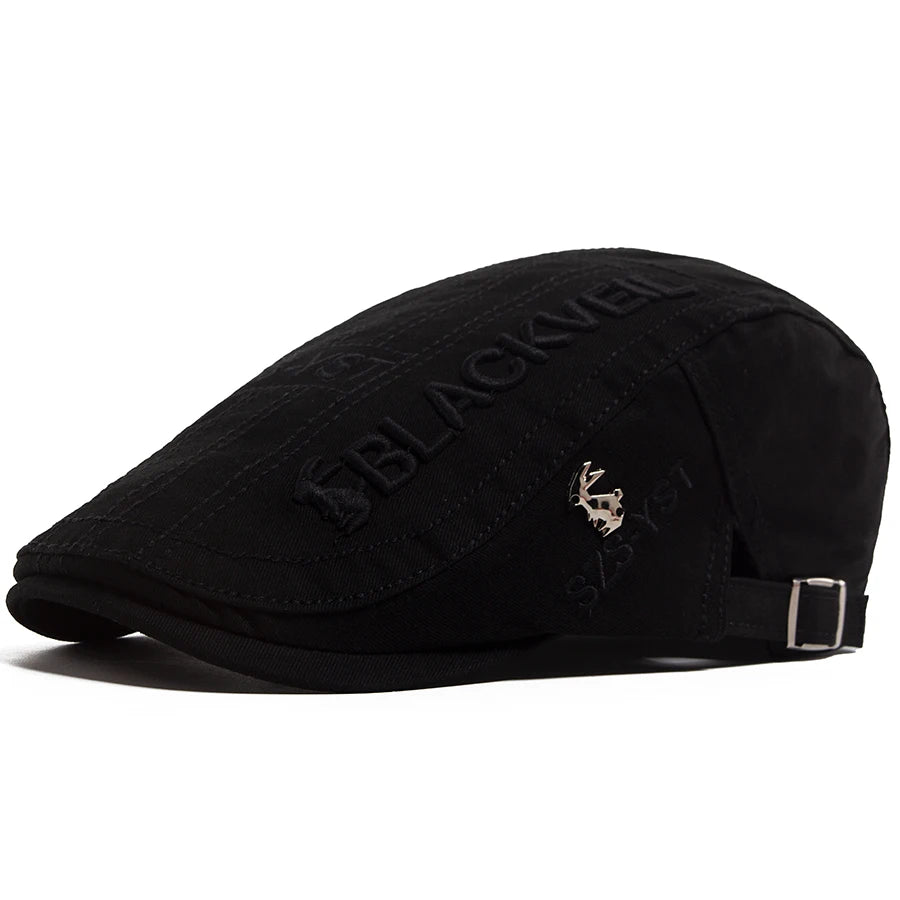 Men Beret Fashion Rabbit Embroidery Flat Caps Spring Summer Visor For Male Fashion Vintage Newsboy Cap Casual Berets Adjustable