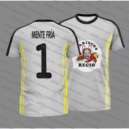 Amador Recio Football Jerseys Seafood Shrimp Recio Print T-Shirt Quick Drying Sportswear Summer Beach Tee Men's Women's T-Shirts