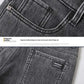 2025 New Winter Men Black Straight Stretch Denim Thick Velvet Pants Warm Jeans Casual Fleece Line Trousers Male Plus Size