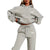 ai Printing High Quality Women Monochrome Hooded Hoodie Set Casual Two-Piece Set New Fashion Hot Selling